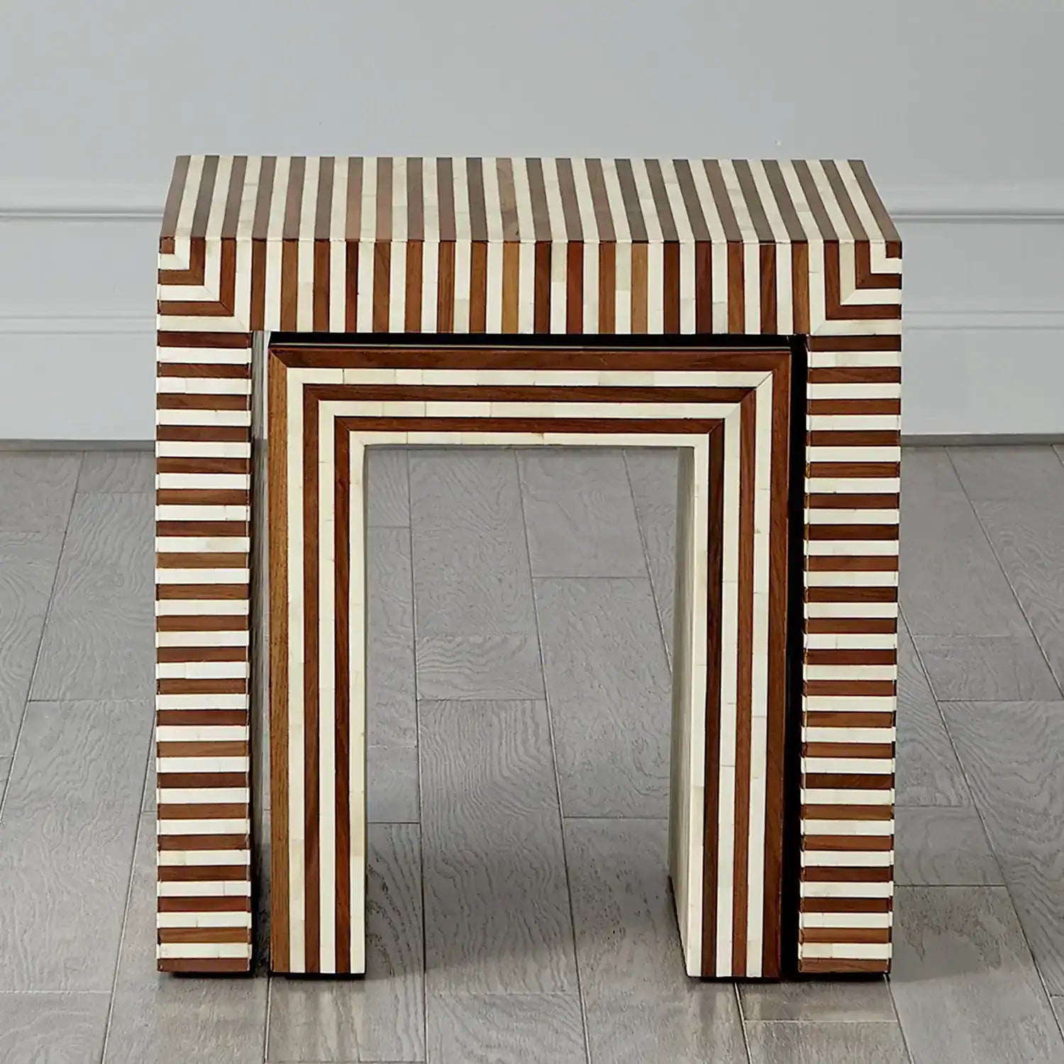 GLOBAL VIEWS SIENNA NESTING END TABLE - Side
