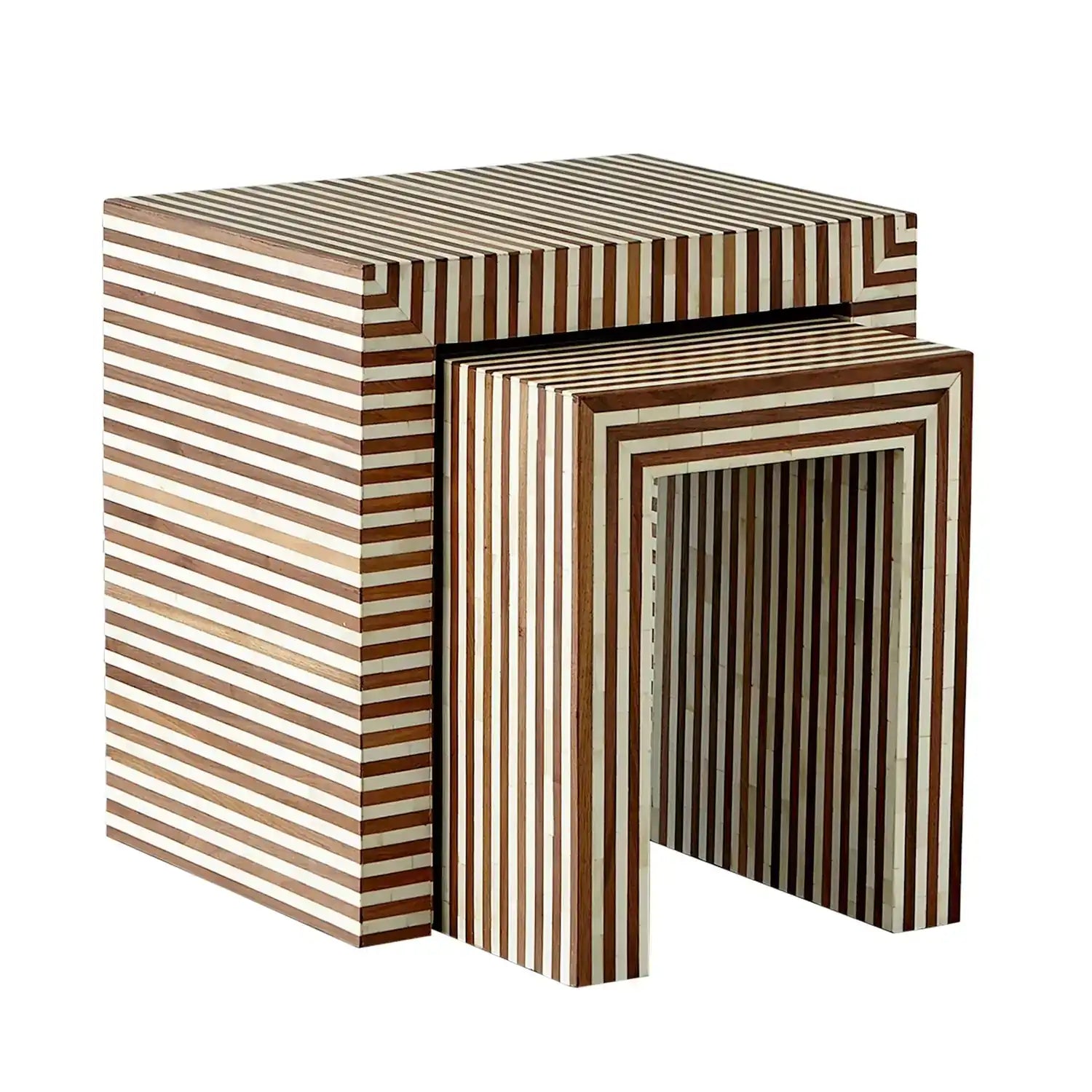 GLOBAL VIEWS SIENNA NESTING END TABLE - Side