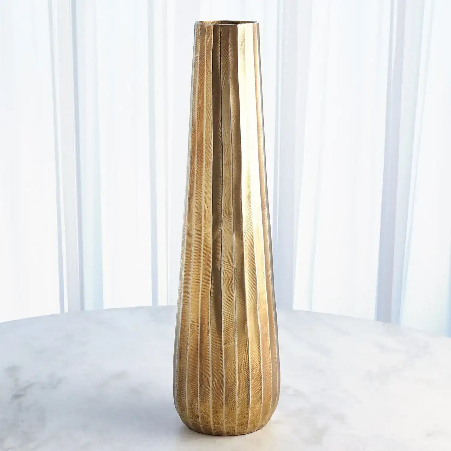 GLOBAL VIEWS CHASED ROUND VASE - Decorative Accents