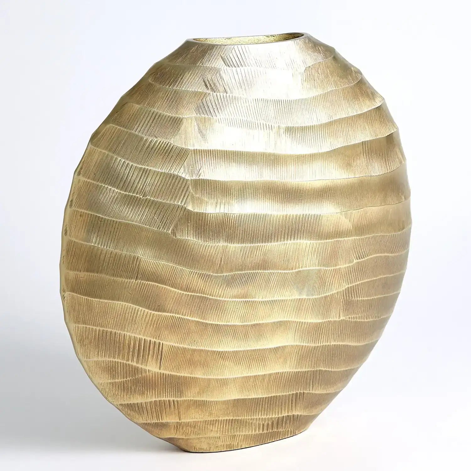 GLOBAL VIEWS CHASED OVAL VASE - Decorative Accents