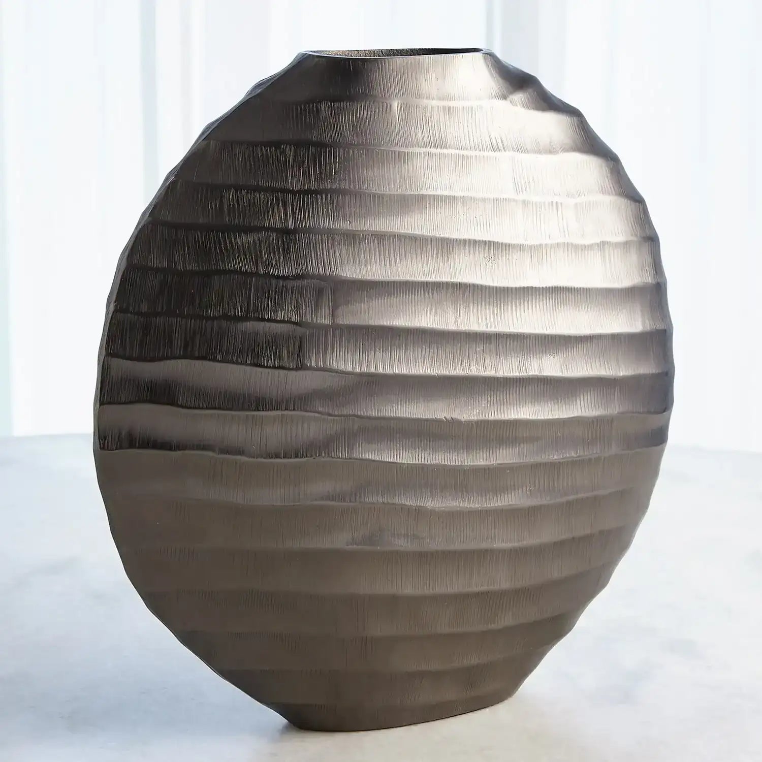 GLOBAL VIEWS CHASED OVAL VASE - Decorative Accents