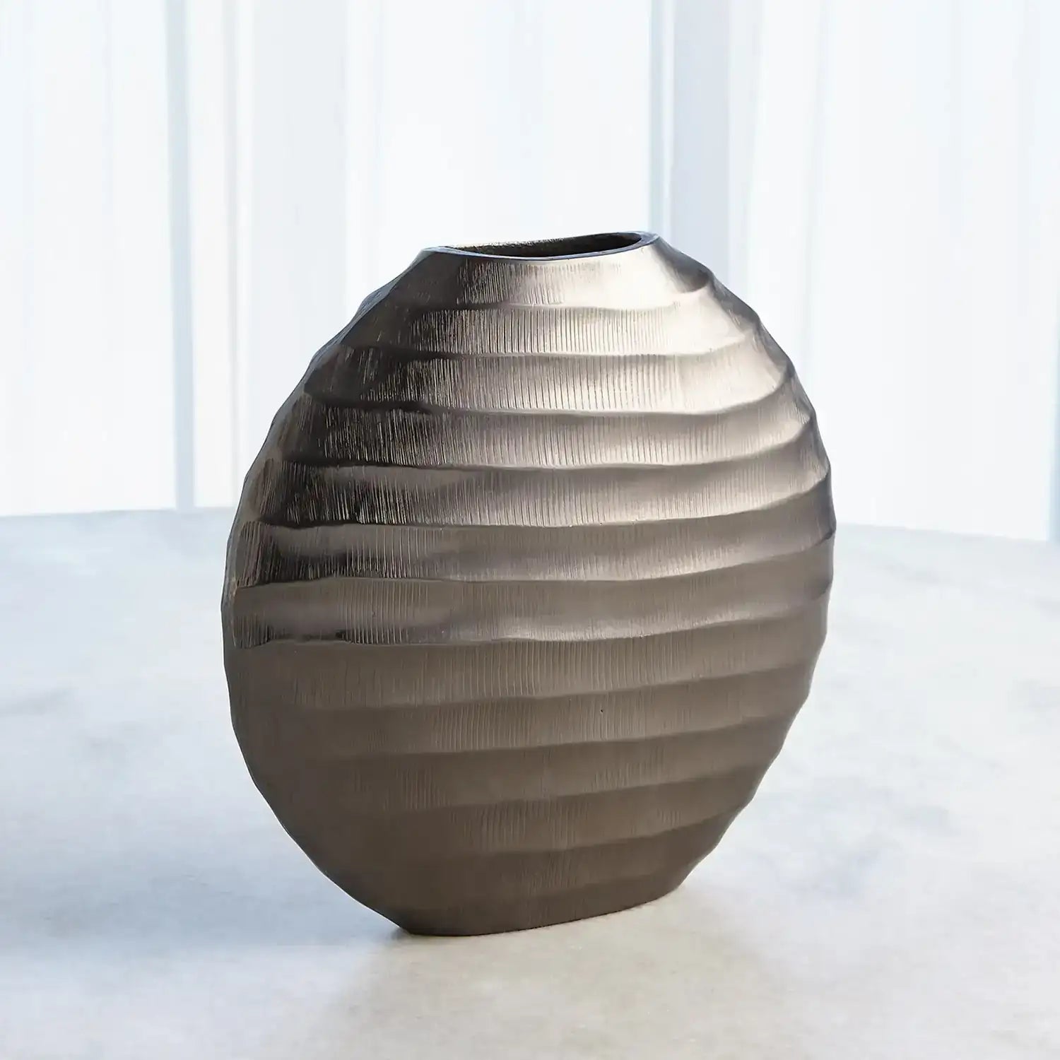 GLOBAL VIEWS CHASED OVAL VASE - Decorative Accents