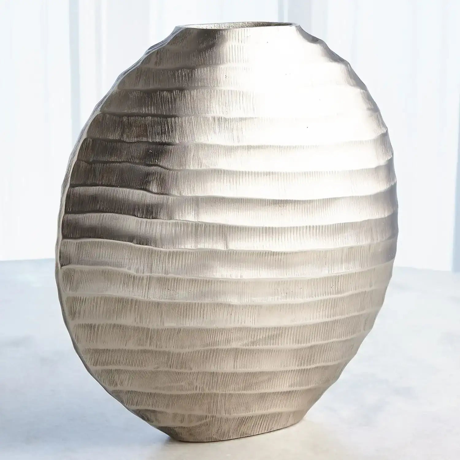 GLOBAL VIEWS CHASED OVAL VASE - Decorative Accents