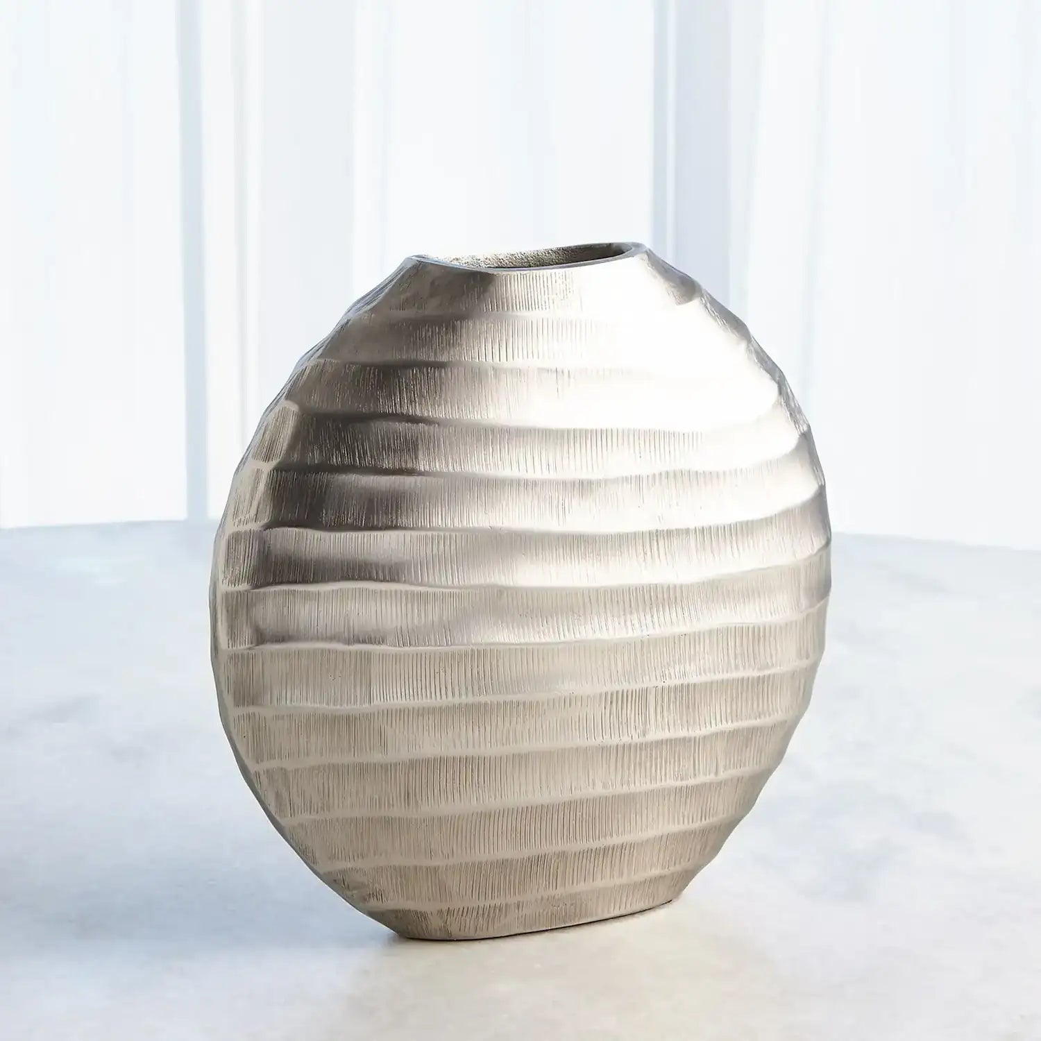 GLOBAL VIEWS CHASED OVAL VASE - Decorative Accents