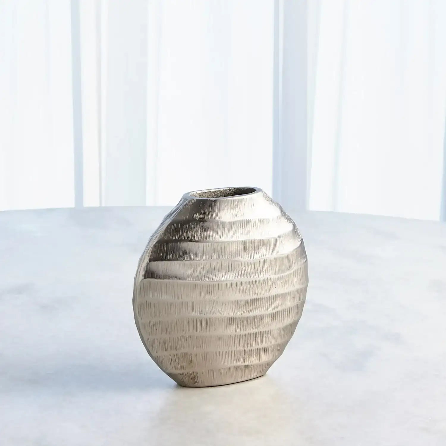 GLOBAL VIEWS CHASED OVAL VASE - Decorative Accents