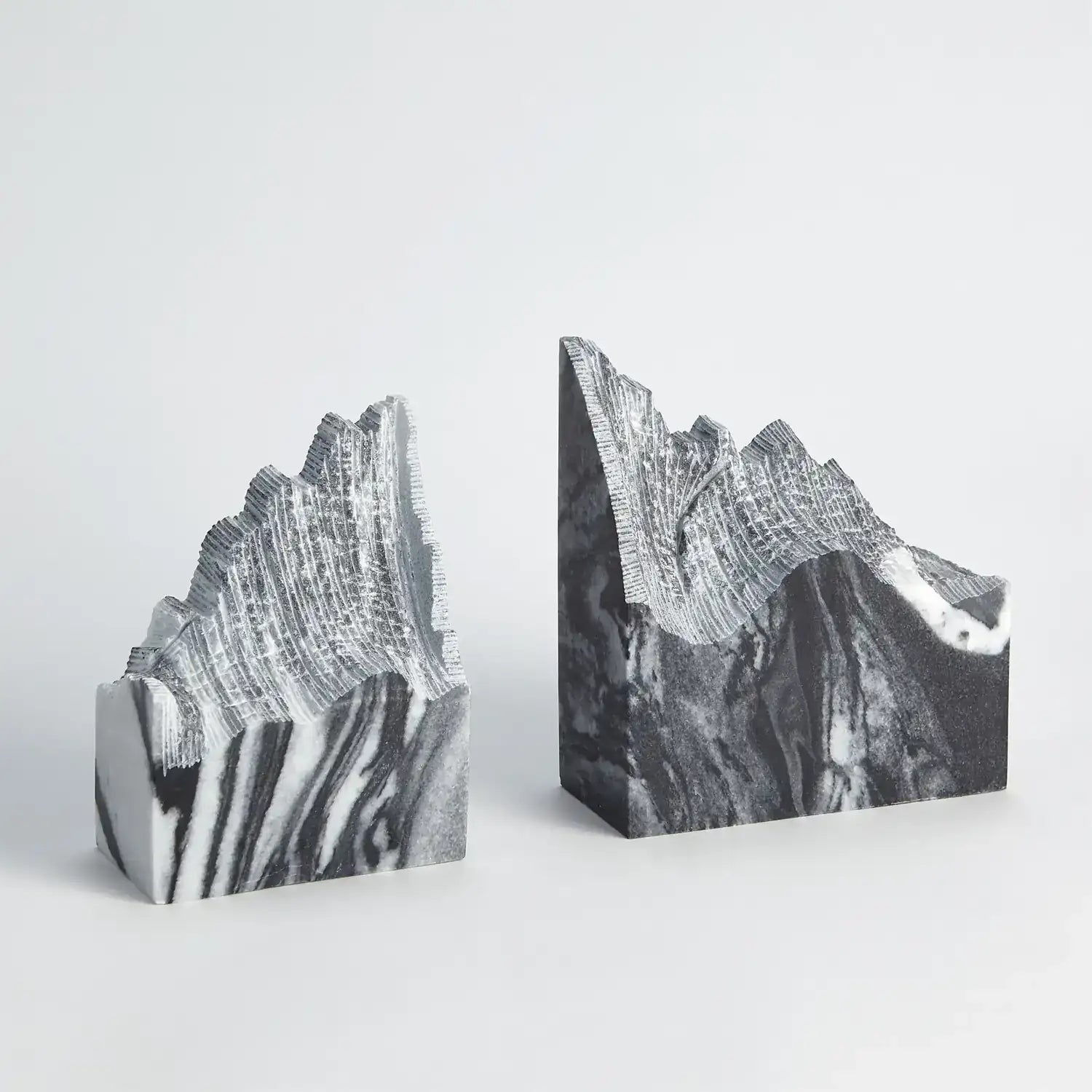 GLOBAL VIEWS PAIR MOUNTAIN SUMMIT BOOKENDS - Decorative Accents