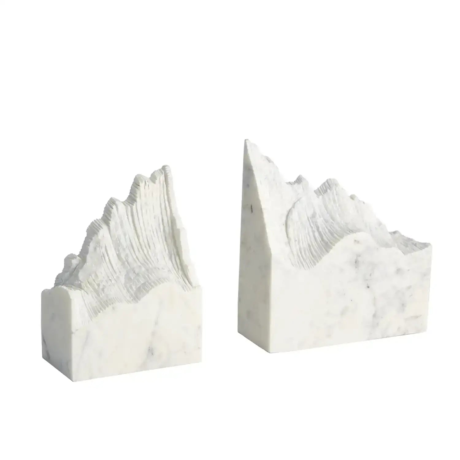 GLOBAL VIEWS PAIR MOUNTAIN SUMMIT BOOKENDS - Decorative Accents