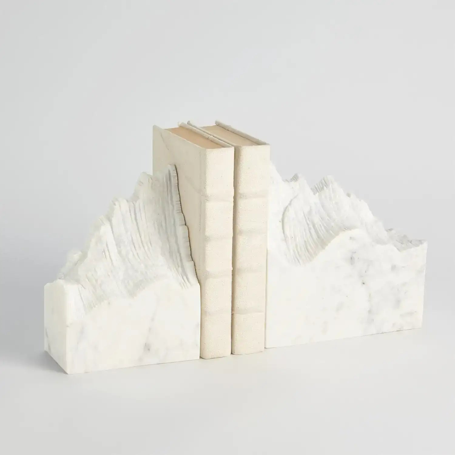 GLOBAL VIEWS PAIR MOUNTAIN SUMMIT BOOKENDS - Decorative Accents