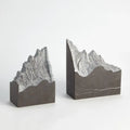GLOBAL VIEWS PAIR MOUNTAIN SUMMIT BOOKENDS - Decorative Accents