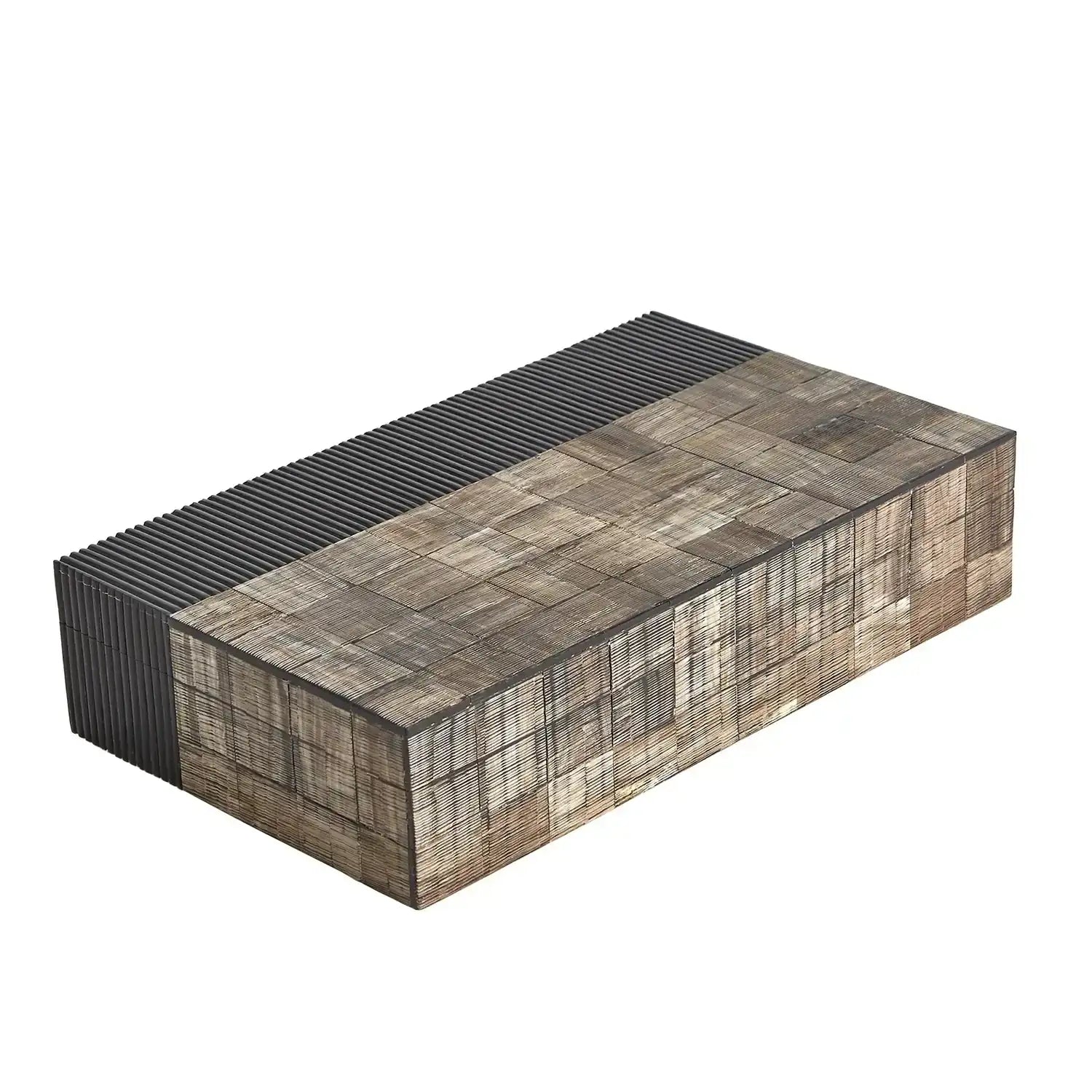 GLOBAL VIEWS GILLES RIBBED HORN/RESIN BOX - Decorative Accents
