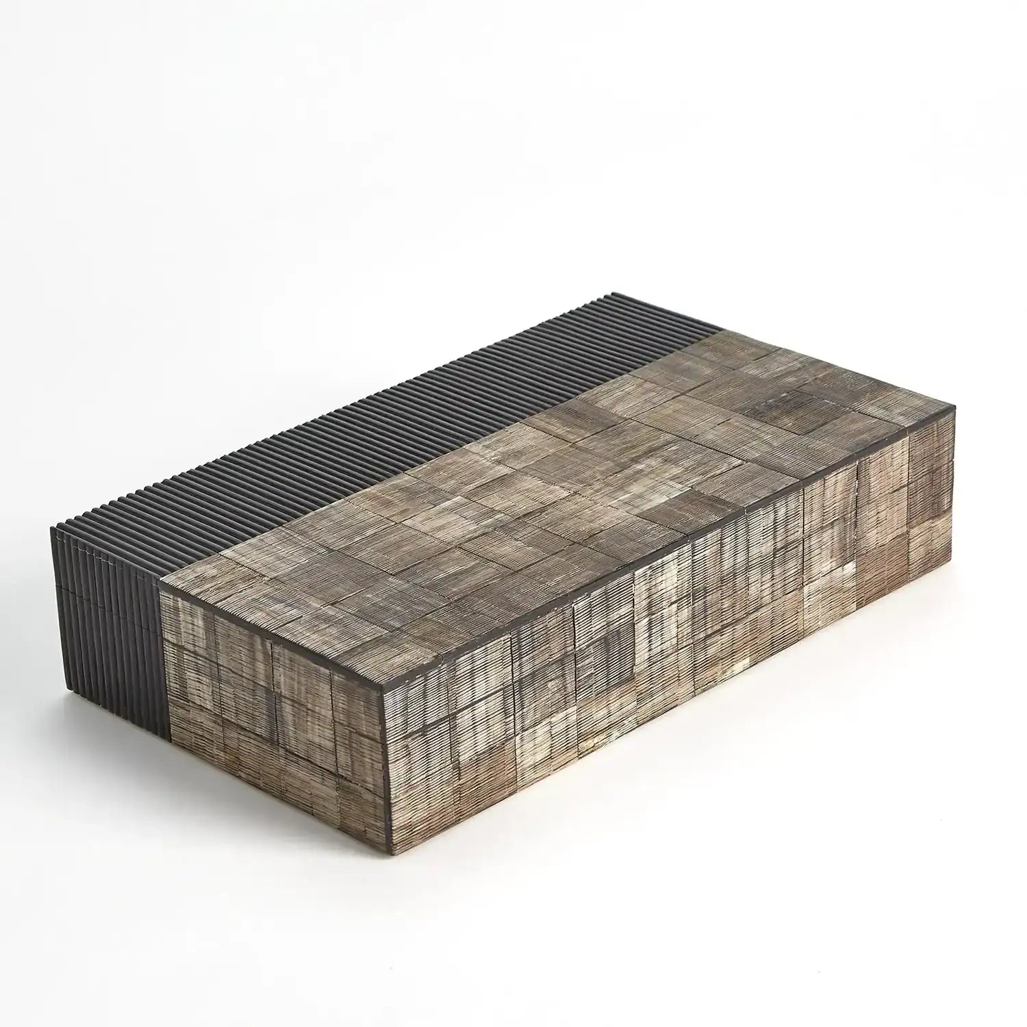 GLOBAL VIEWS GILLES RIBBED HORN/RESIN BOX - Decorative Accents