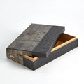 GLOBAL VIEWS GILLES RIBBED HORN/RESIN BOX - Decorative Accents