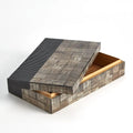 GLOBAL VIEWS GILLES RIBBED HORN/RESIN BOX - Decorative Accents
