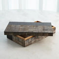 GLOBAL VIEWS GILLES RIBBED HORN/RESIN BOX - Decorative Accents