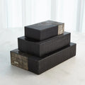 GLOBAL VIEWS GILLES RIBBED HORN/RESIN BOX - Decorative Accents