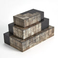 GLOBAL VIEWS GILLES RIBBED HORN/RESIN BOX - Decorative Accents