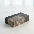 GLOBAL VIEWS GILLES RIBBED HORN/RESIN BOX - Decorative Accents
