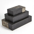 GLOBAL VIEWS GILLES RIBBED HORN/RESIN BOX - Decorative Accents