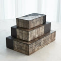 GLOBAL VIEWS GILLES RIBBED HORN/RESIN BOX - Decorative Accents