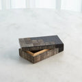GLOBAL VIEWS GILLES RIBBED HORN/RESIN BOX - Decorative Accents
