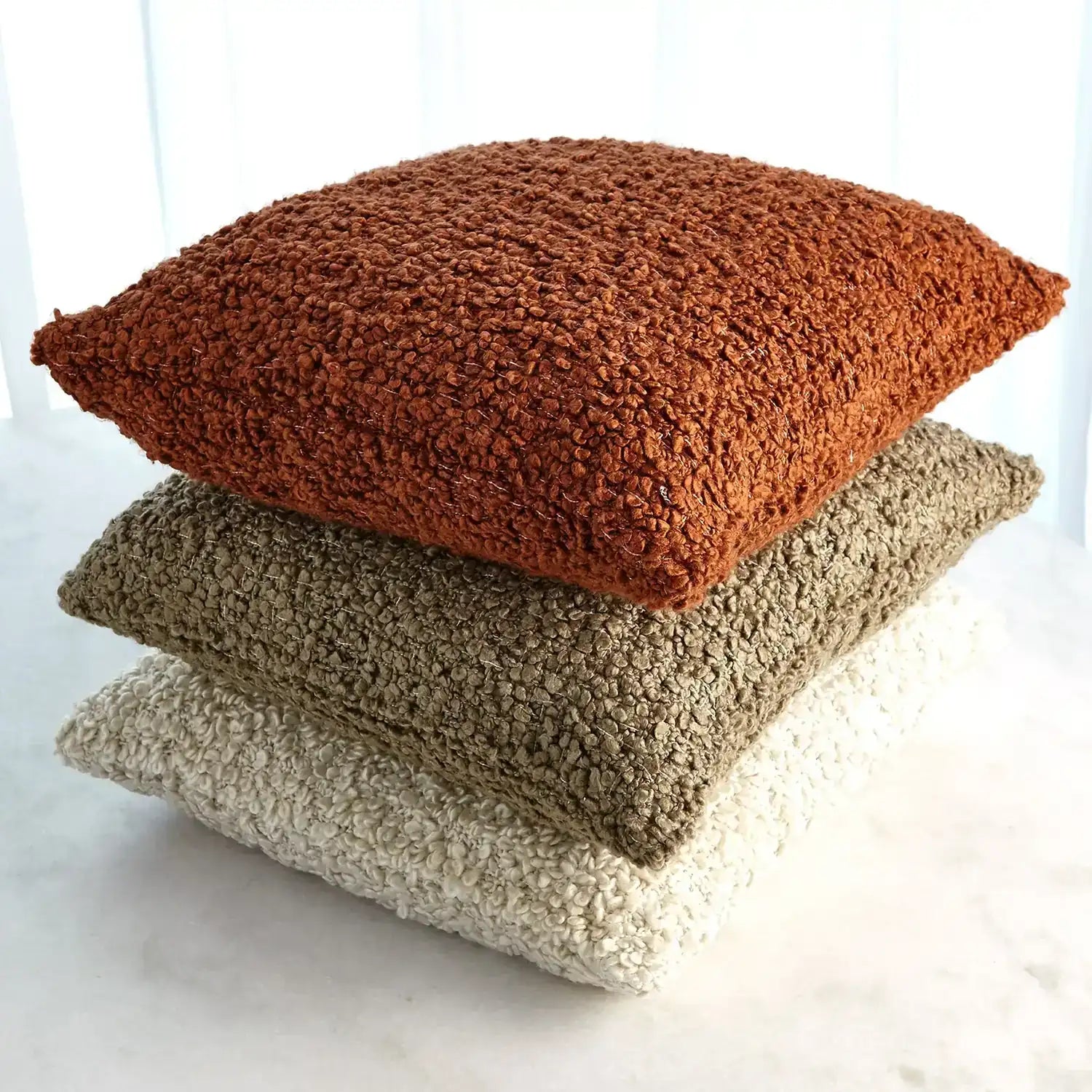 GLOBAL VIEWS TEXTURED BOUCLE PILLOW - Decorative Accents