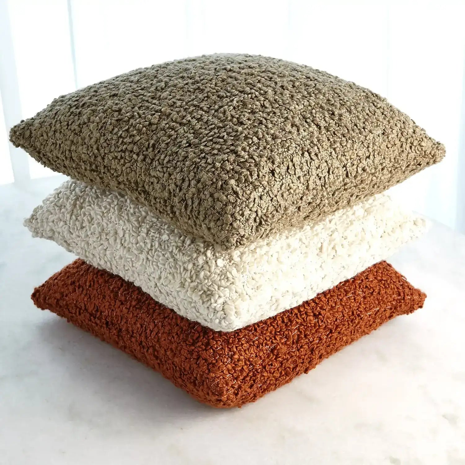 GLOBAL VIEWS TEXTURED BOUCLE PILLOW - Decorative Accents