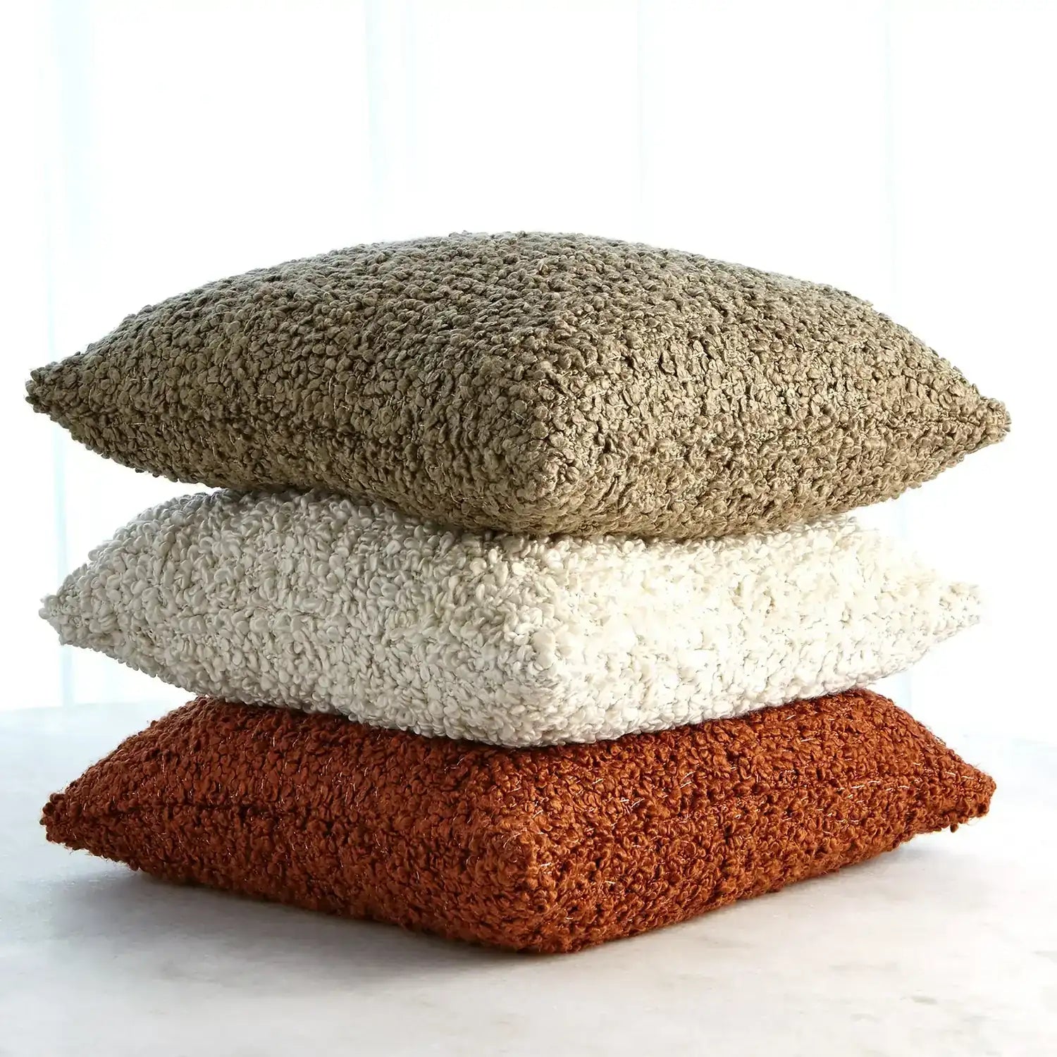 GLOBAL VIEWS TEXTURED BOUCLE PILLOW - Decorative Accents