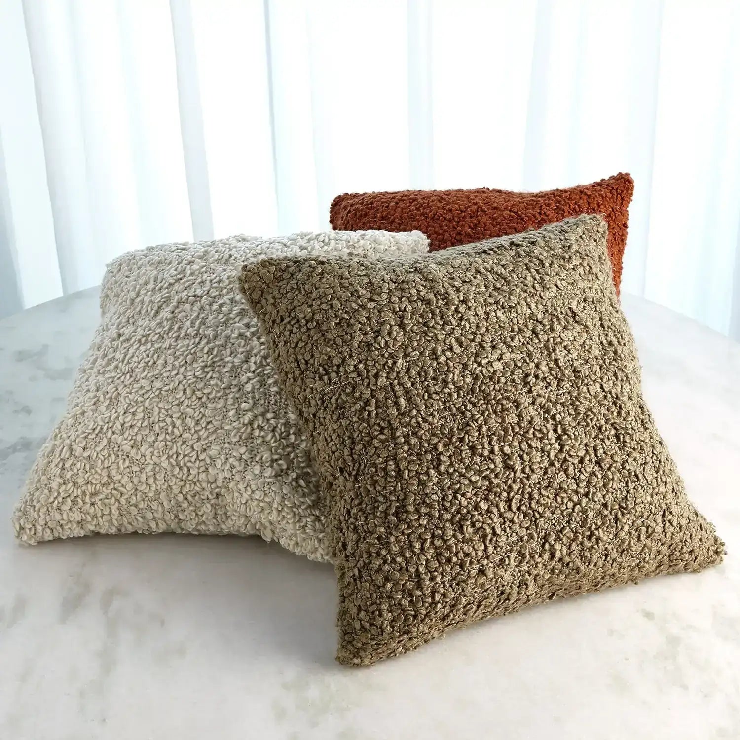 GLOBAL VIEWS TEXTURED BOUCLE PILLOW - Decorative Accents