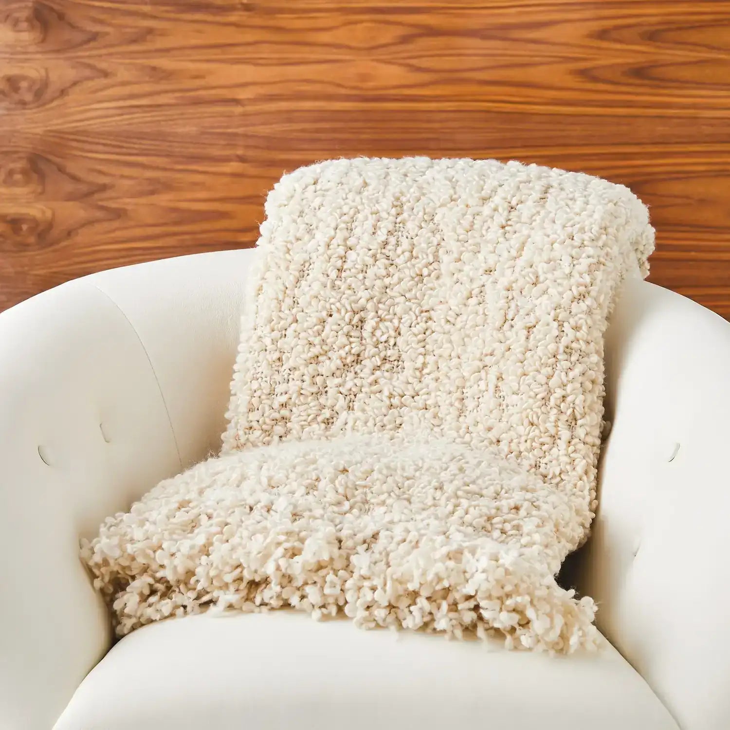 GLOBAL VIEWS TEXTURED BOUCLE THROW - Decorative Accents