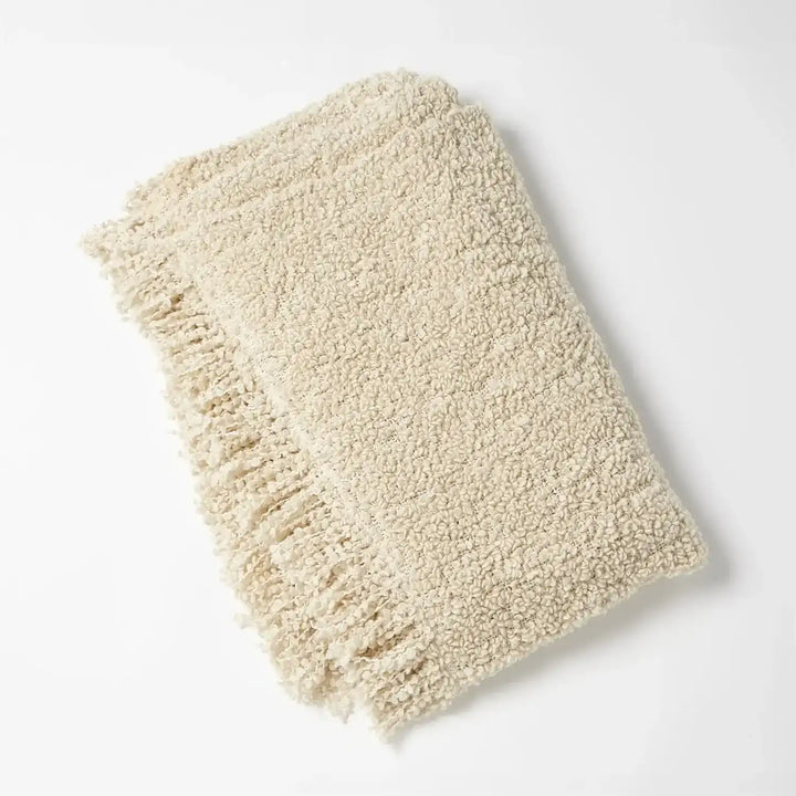 GLOBAL VIEWS TEXTURED BOUCLE THROW - Decorative Accents