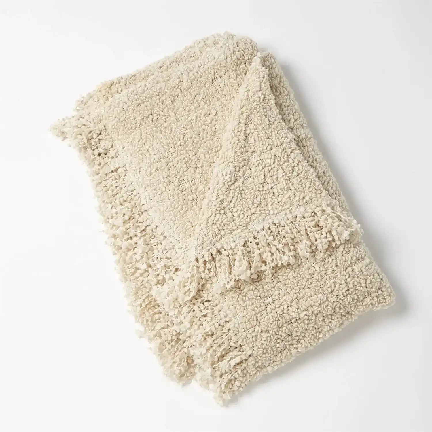 GLOBAL VIEWS TEXTURED BOUCLE THROW - Decorative Accents