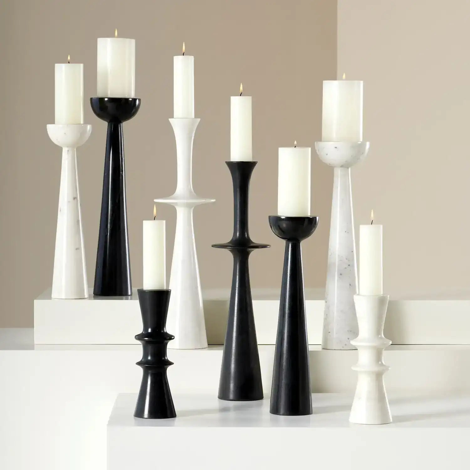 GLOBAL VIEWS ROUND TOP CANDLE STAND - Decorative Accents