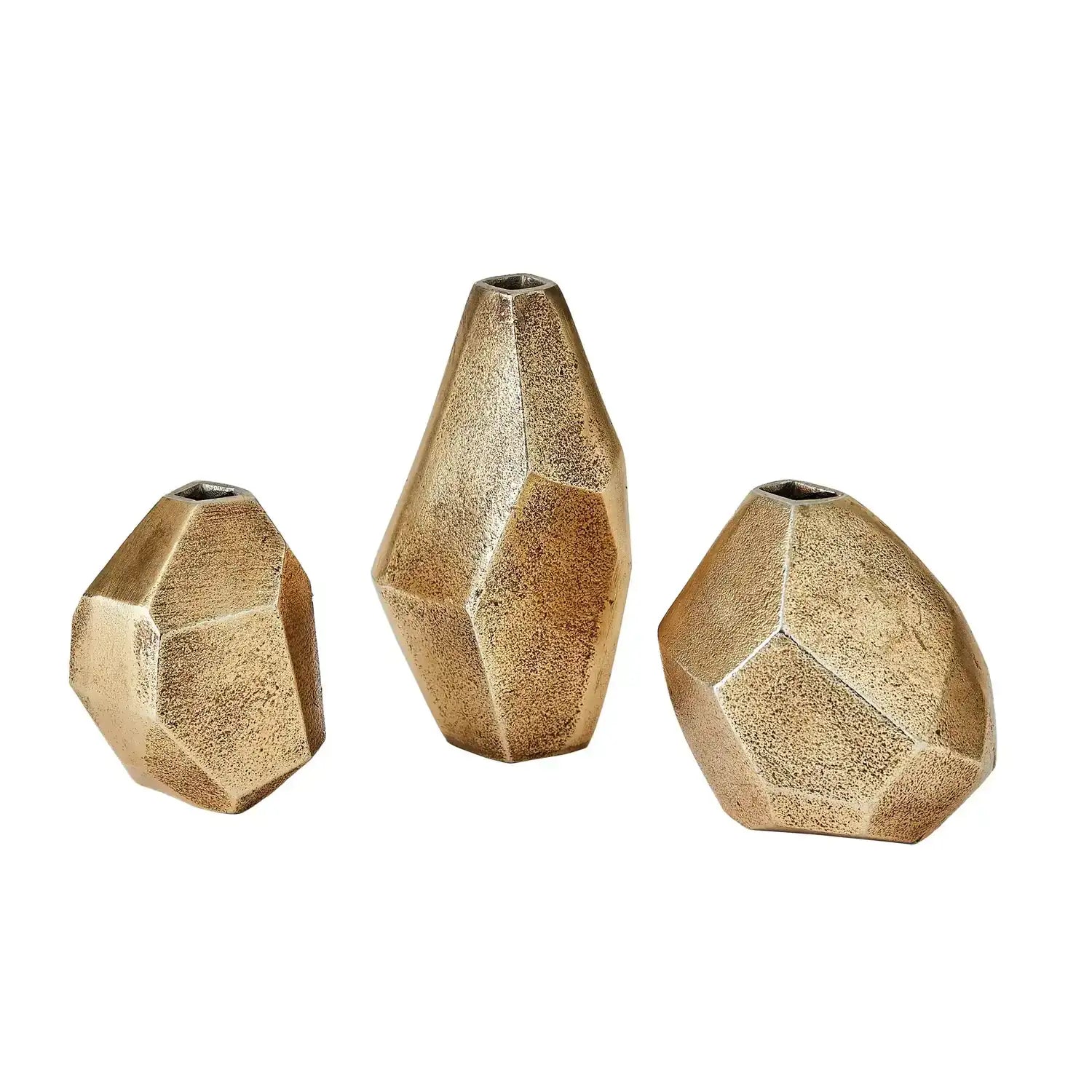 GLOBAL VIEWS S/3 GEO VASES - Decorative Accents