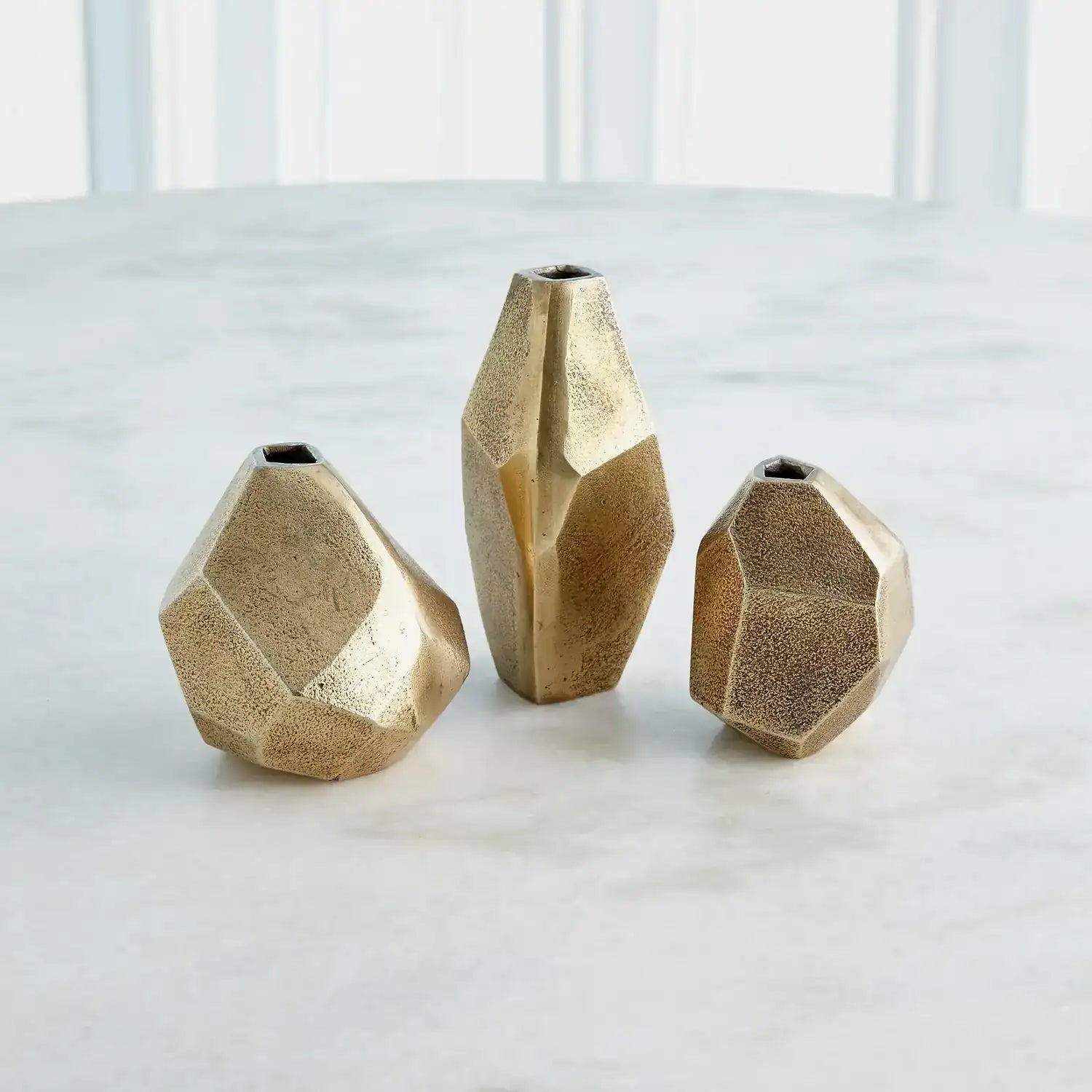 GLOBAL VIEWS S/3 GEO VASES - Decorative Accents
