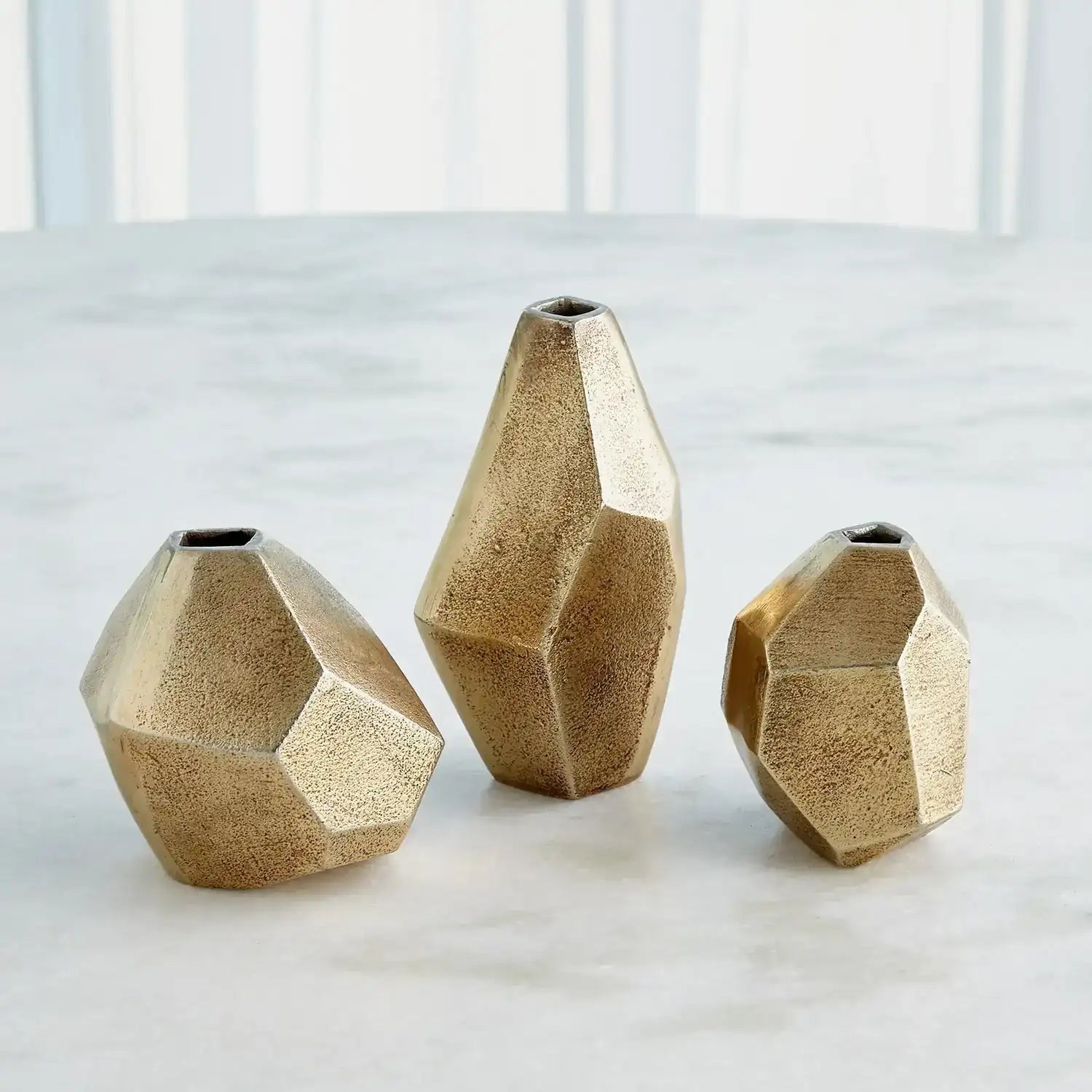 GLOBAL VIEWS S/3 GEO VASES - Decorative Accents