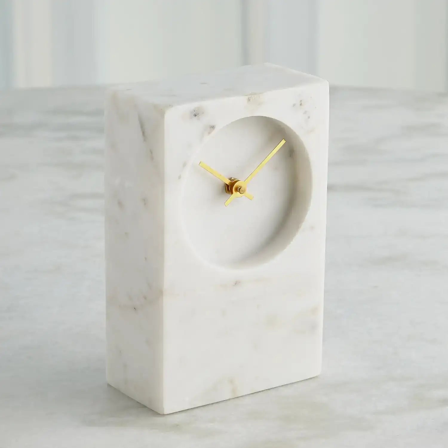 GLOBAL VIEWS MARBLE TOWER CLOCK - Decorative Accents