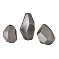 GLOBAL VIEWS S/3 GEO VASES - Decorative Accents