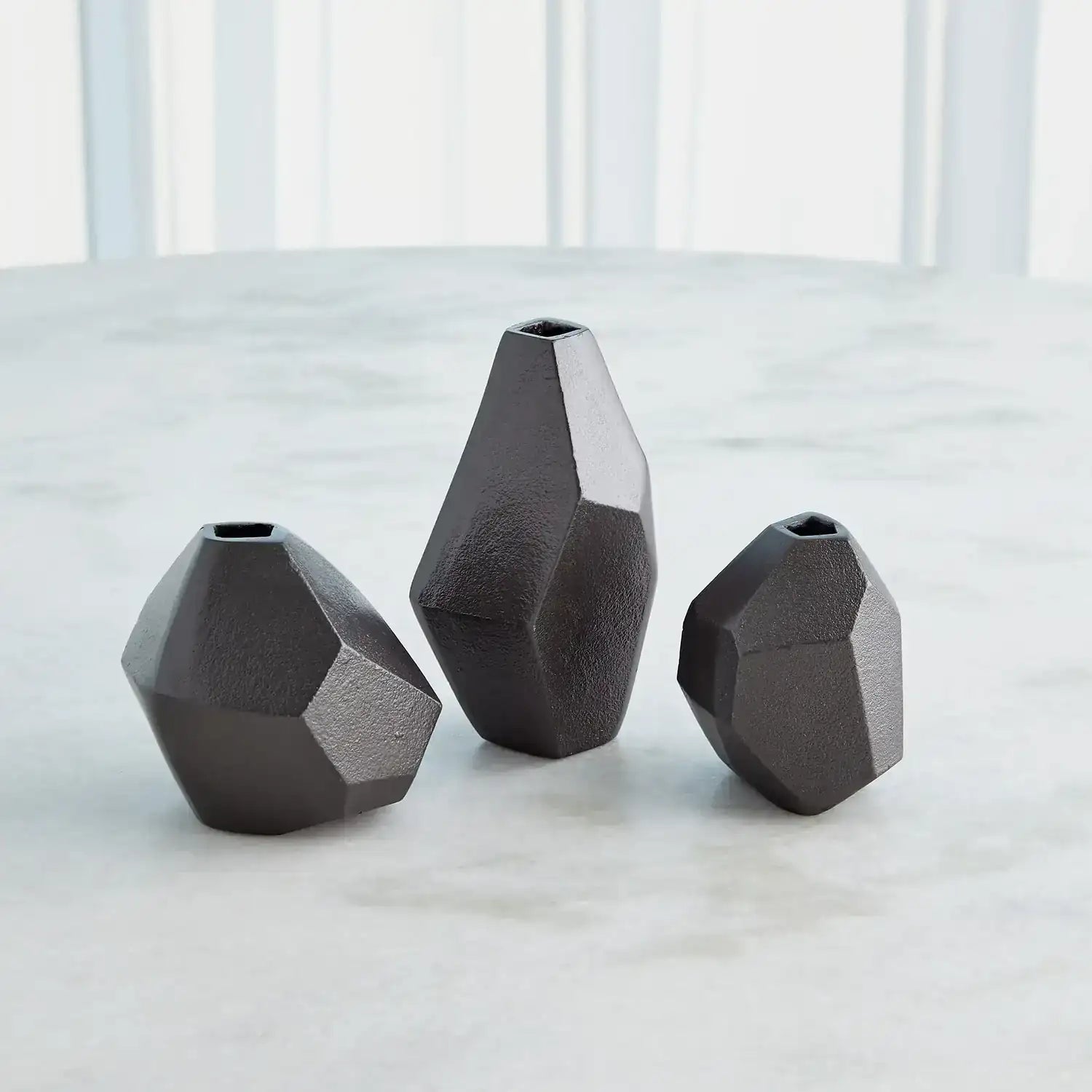GLOBAL VIEWS S/3 GEO VASES - Decorative Accents