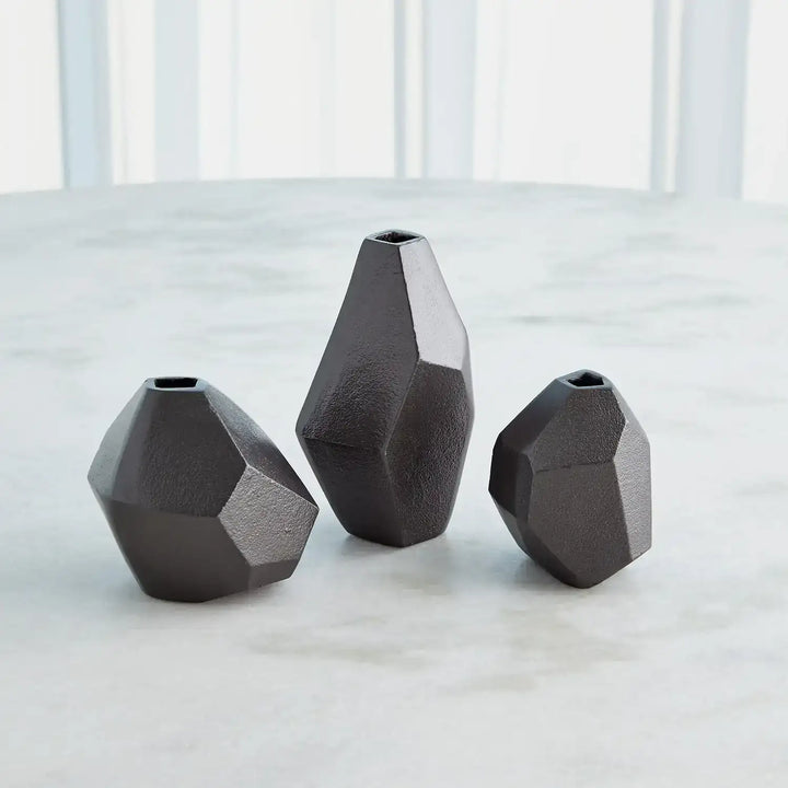 GLOBAL VIEWS S/3 GEO VASES - Decorative Accents