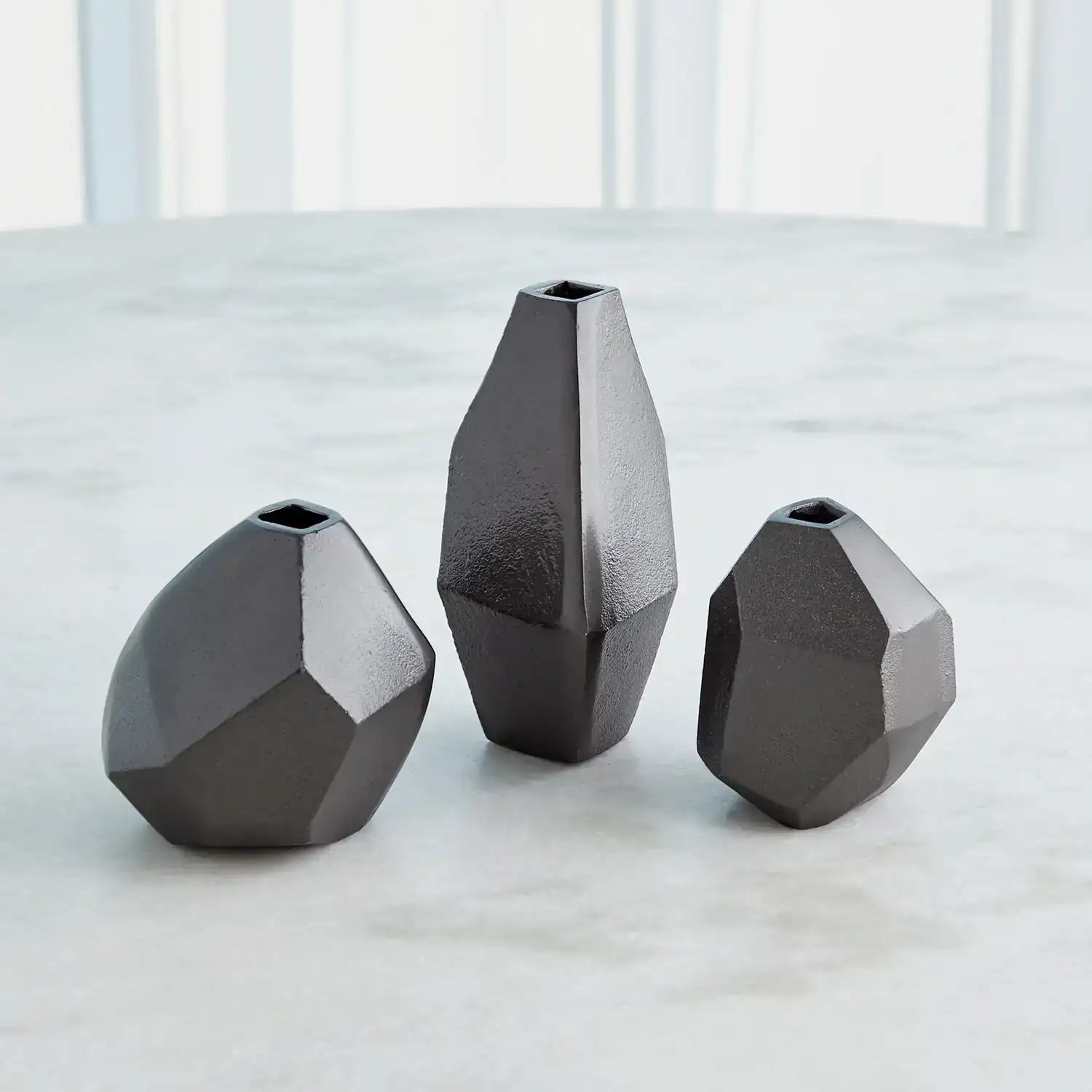 GLOBAL VIEWS S/3 GEO VASES - Decorative Accents