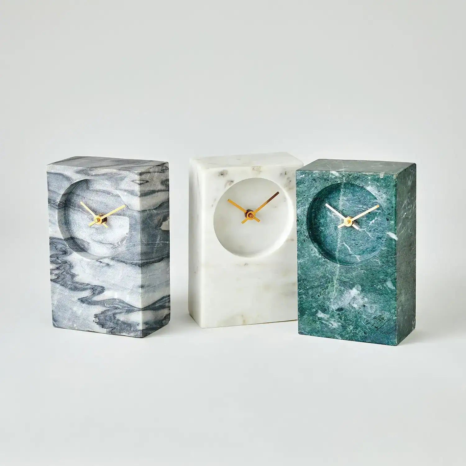 GLOBAL VIEWS MARBLE TOWER CLOCK - Decorative Accents