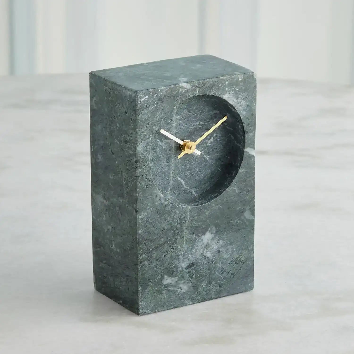 GLOBAL VIEWS MARBLE TOWER CLOCK - Decorative Accents