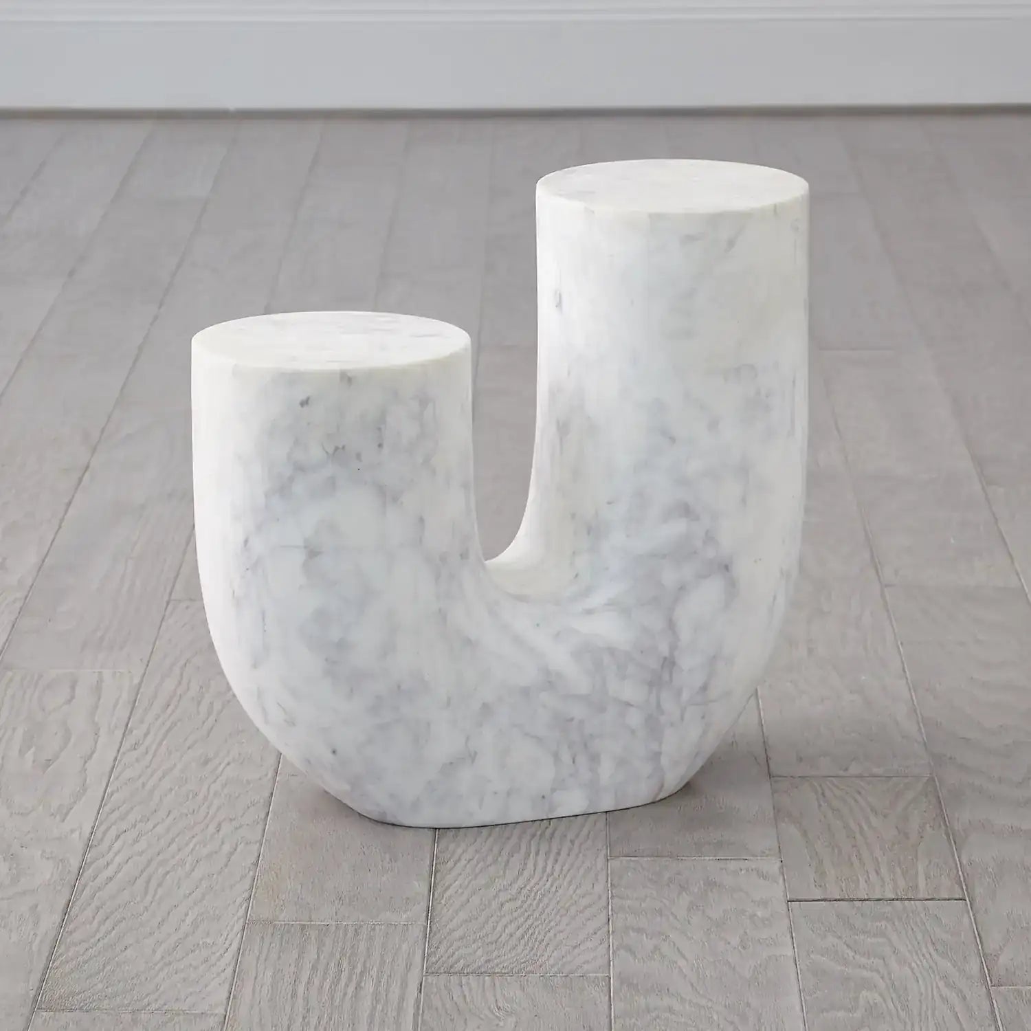 GLOBAL VIEWS MARBLE TUBE TABLE - Side