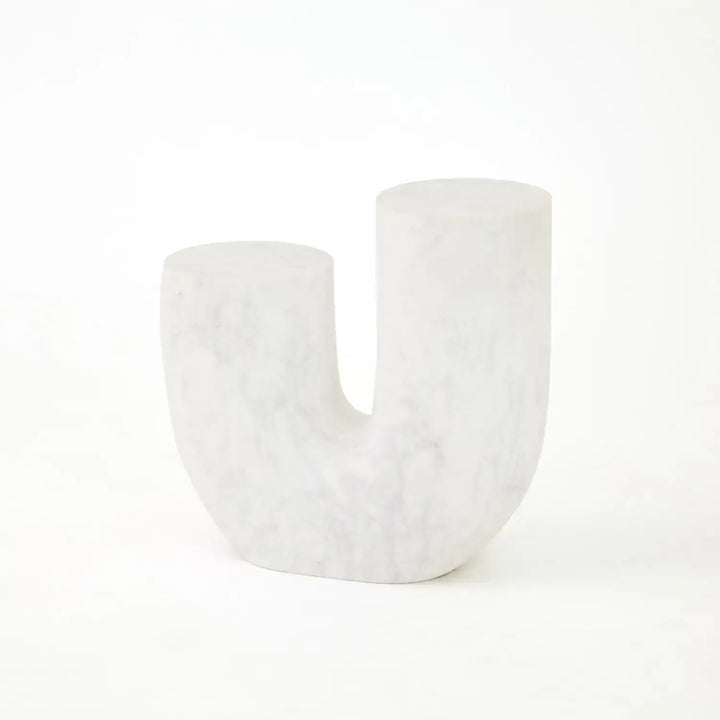 GLOBAL VIEWS MARBLE TUBE TABLE - Side