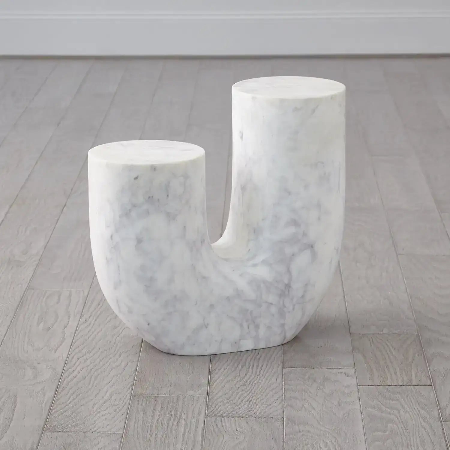 GLOBAL VIEWS MARBLE TUBE TABLE - Side