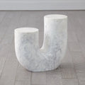 GLOBAL VIEWS MARBLE TUBE TABLE - Side