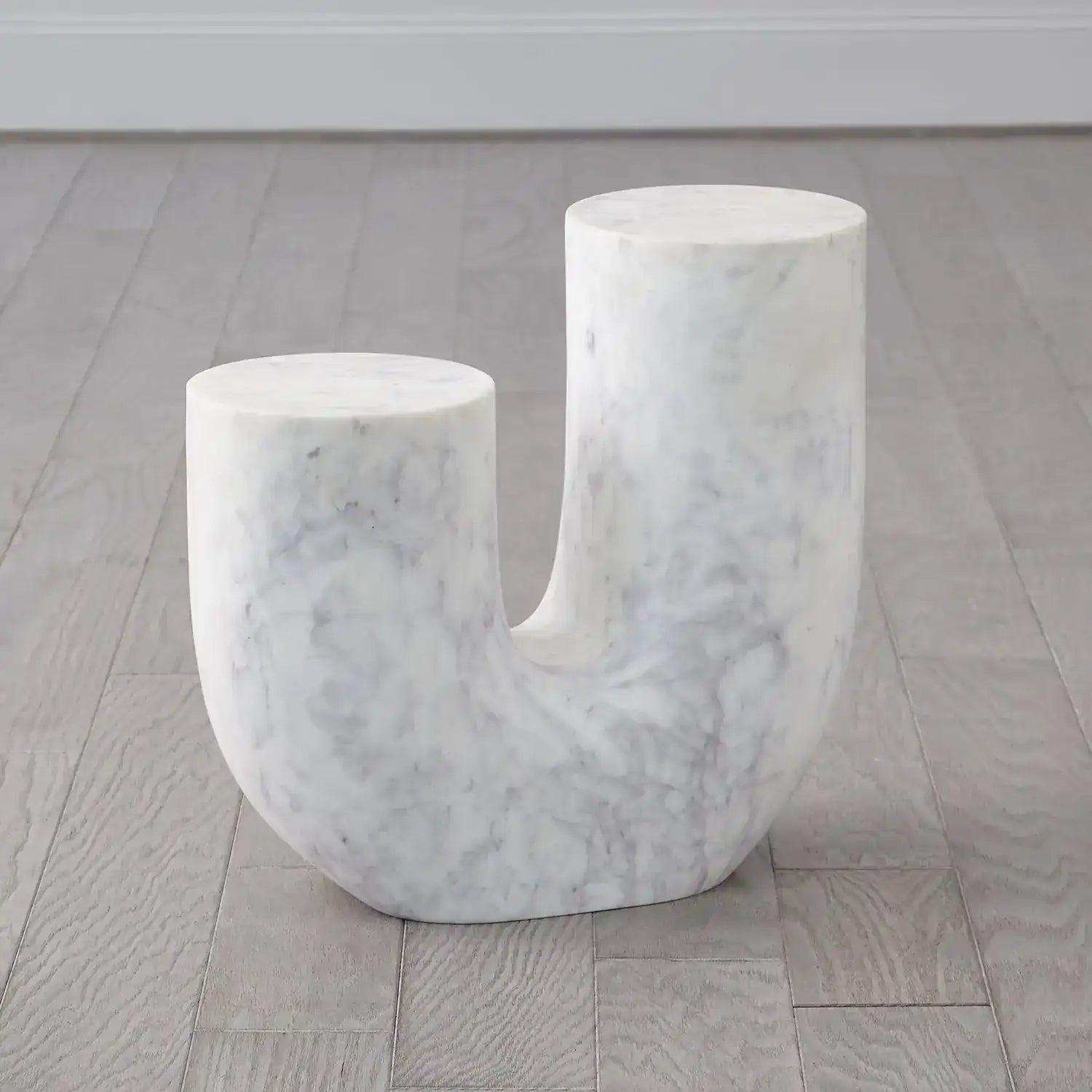 GLOBAL VIEWS MARBLE TUBE TABLE - Side