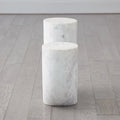 GLOBAL VIEWS MARBLE TUBE TABLE - Side