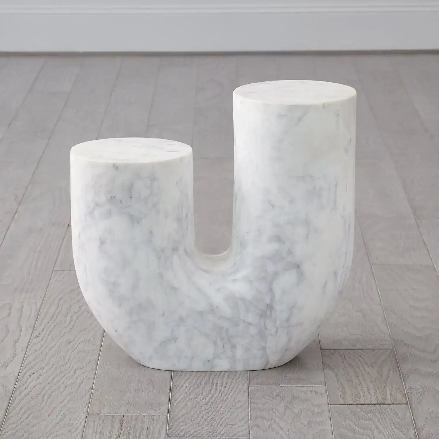 GLOBAL VIEWS MARBLE TUBE TABLE - Side