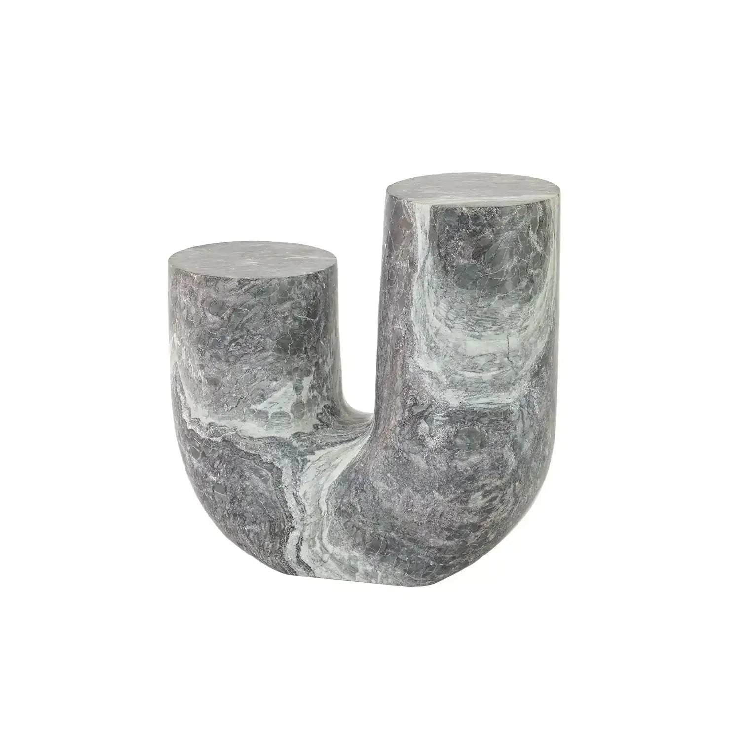GLOBAL VIEWS MARBLE TUBE TABLE - Side